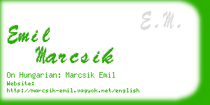 emil marcsik business card